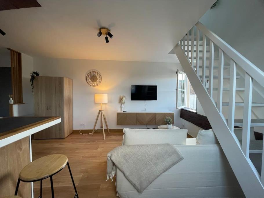 Appartamento Duplex Bord De L'Eure - Parking Inclus - Jolie Vue Sur La Cathedrale Chartres Esterno foto