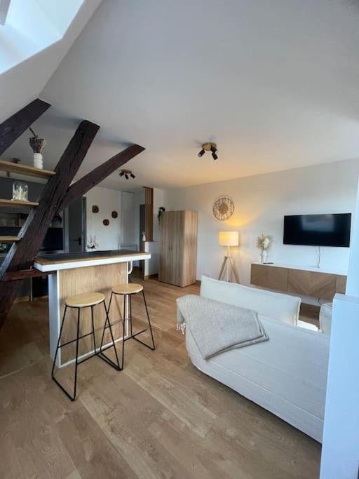 Appartamento Duplex Bord De L'Eure - Parking Inclus - Jolie Vue Sur La Cathedrale Chartres Esterno foto